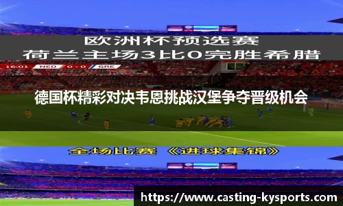 德国杯精彩对决韦恩挑战汉堡争夺晋级机会